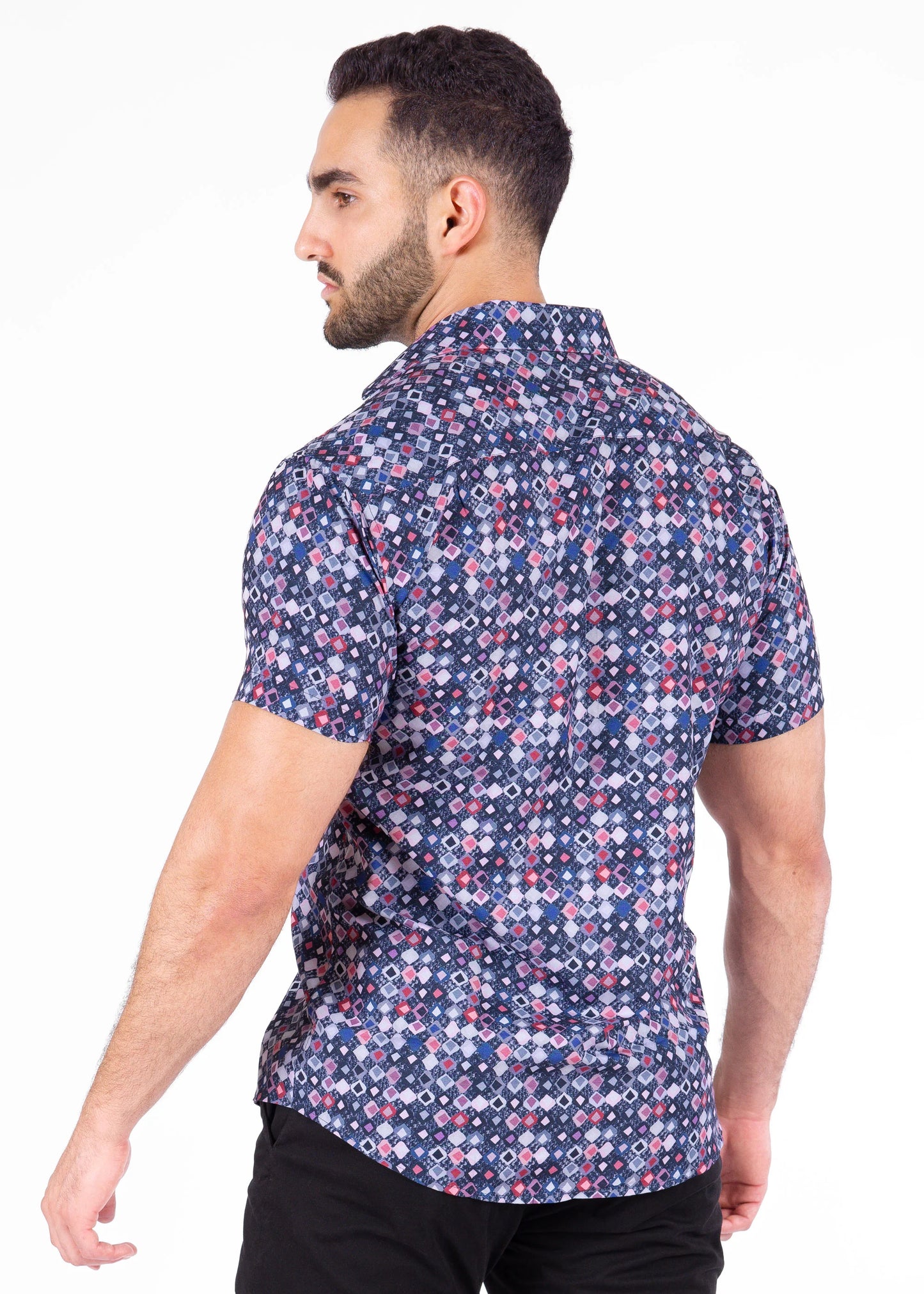 Bespoke bc collection button up dress shirt. Gemstones