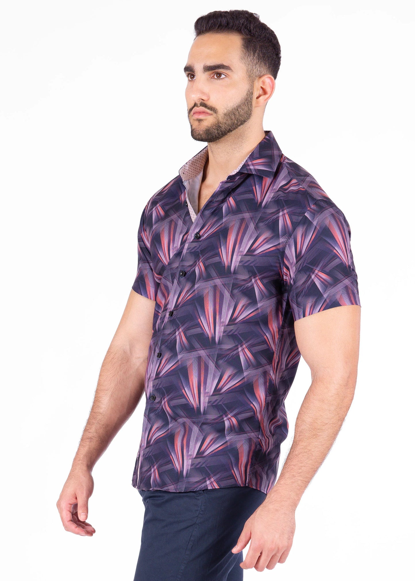 Bespoke bc collection button up dress shirt. Reflection pink