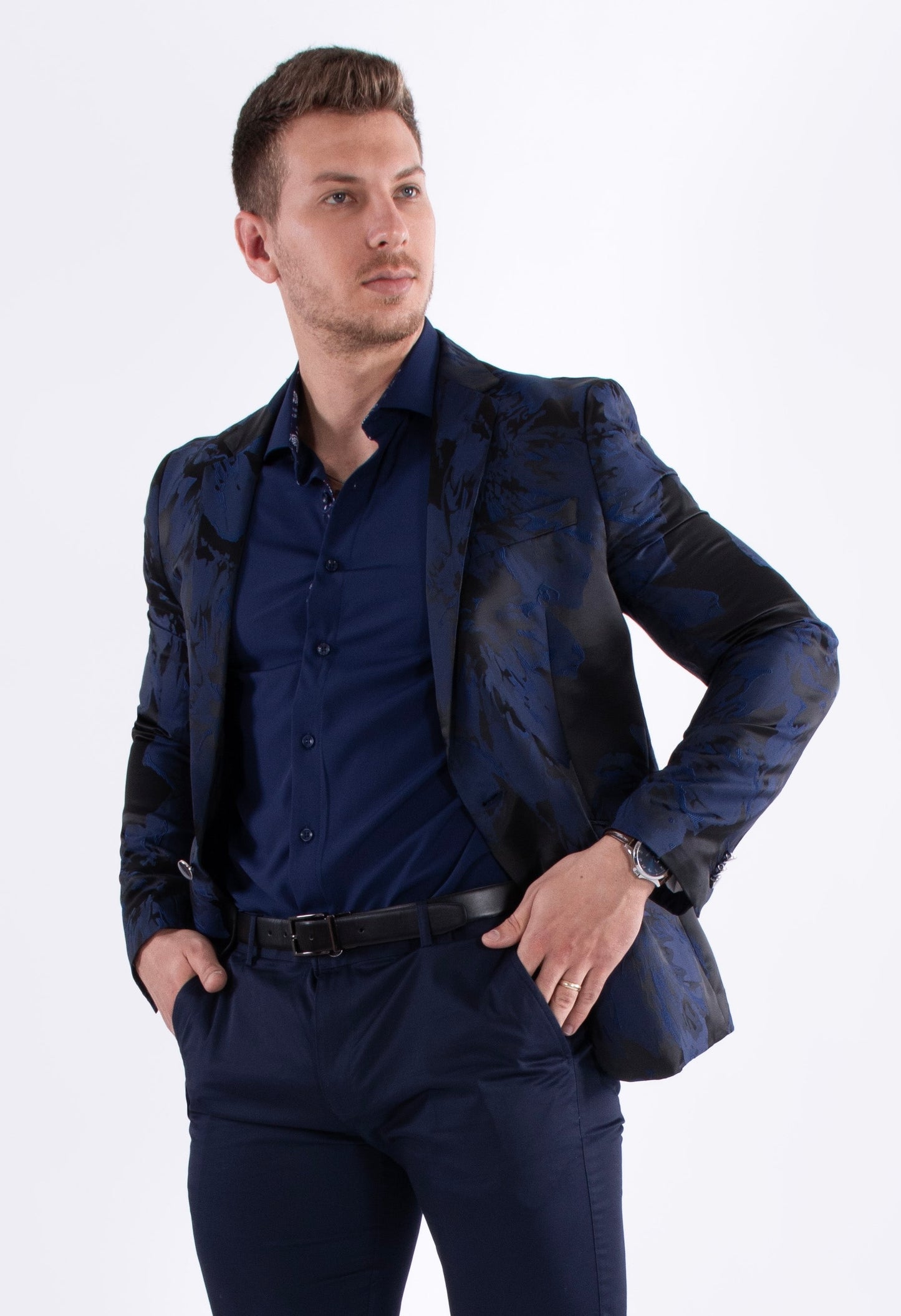 Bespoke Moda Blue Floral Blazer