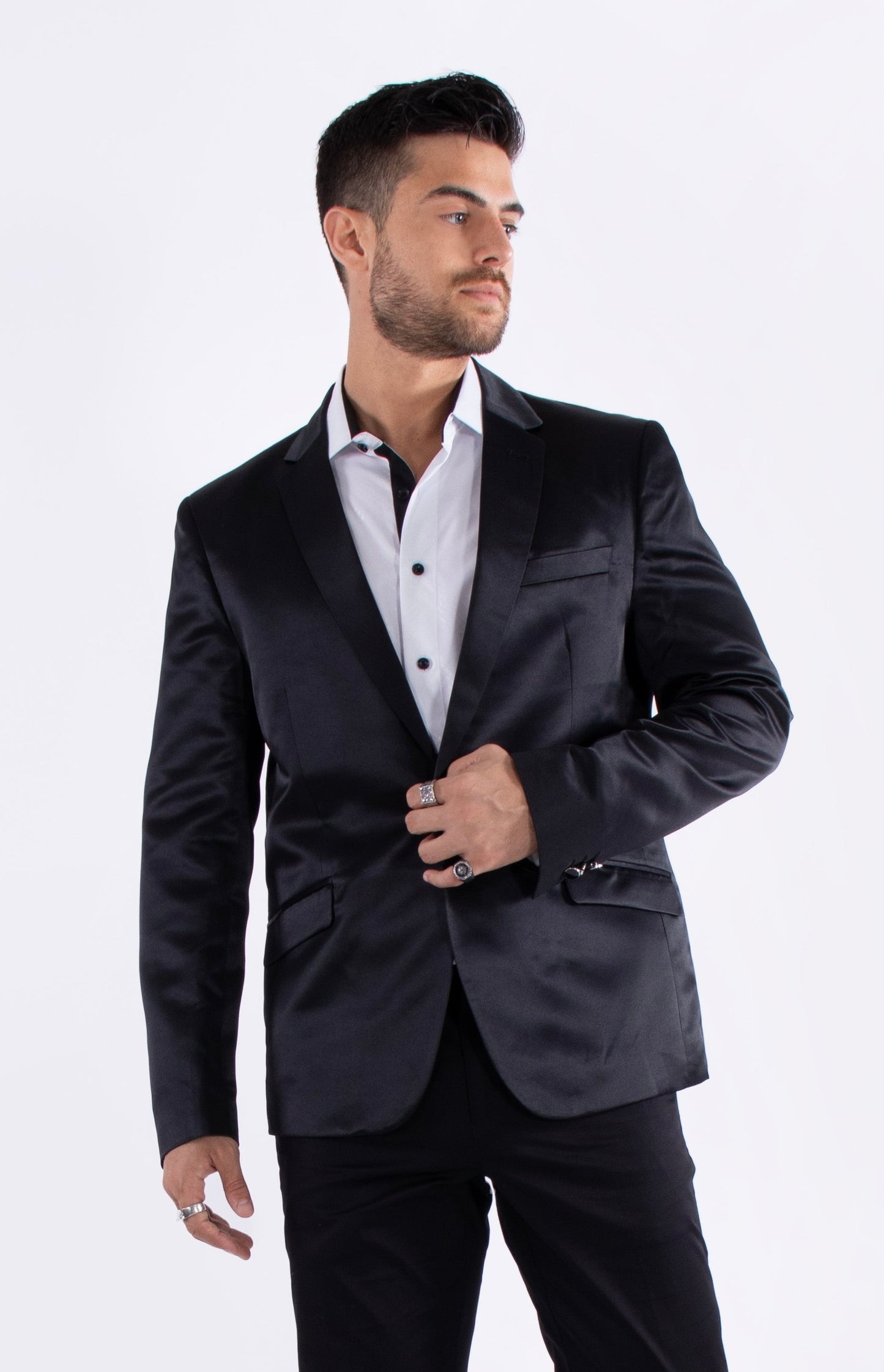Bespoke Moda Black Satin finish Blazer