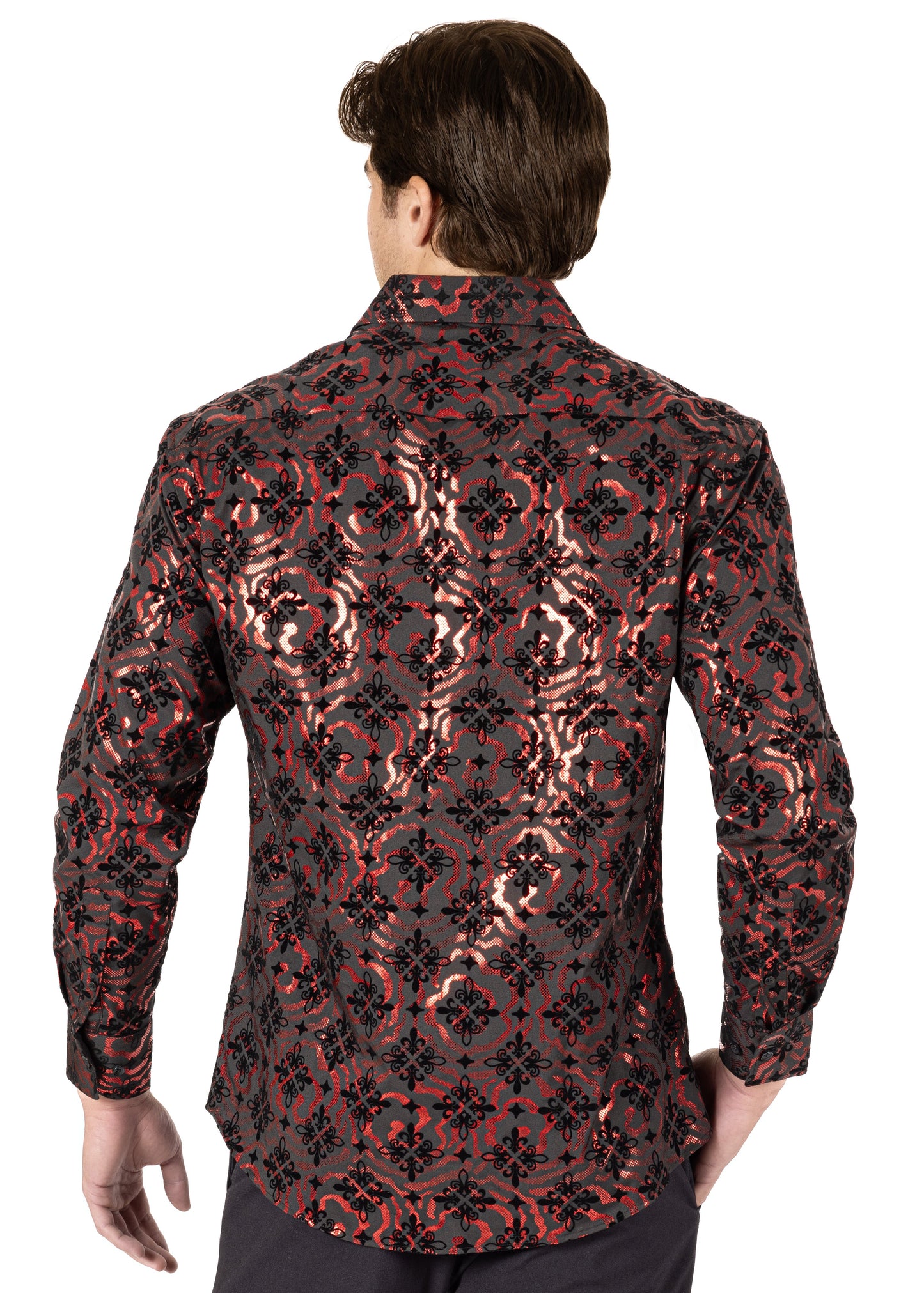 Bespoke Colonial Crest Long Sleeve Dress shirt - Black