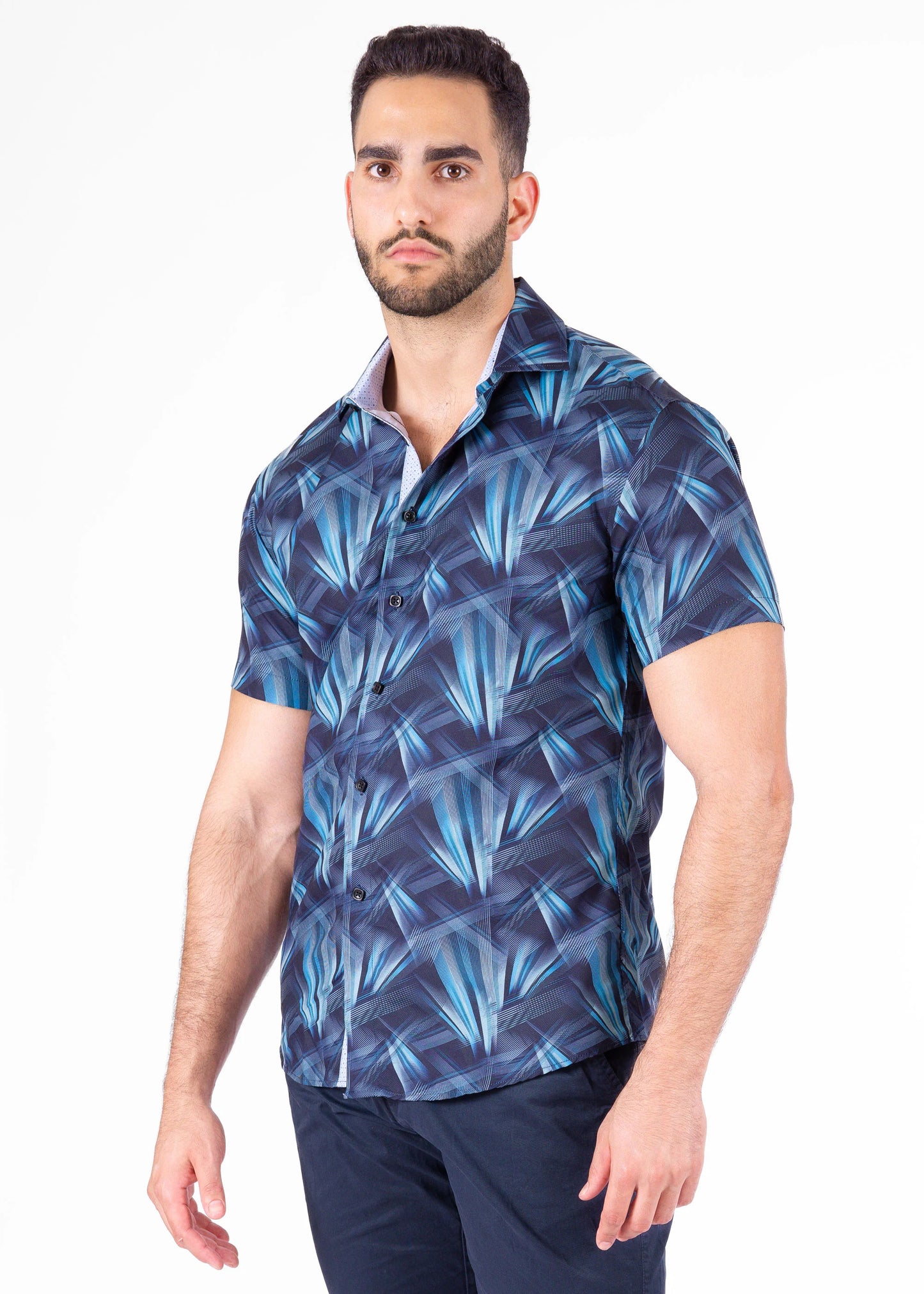 Bespoke bc collection button up dress shirt. Reflection green