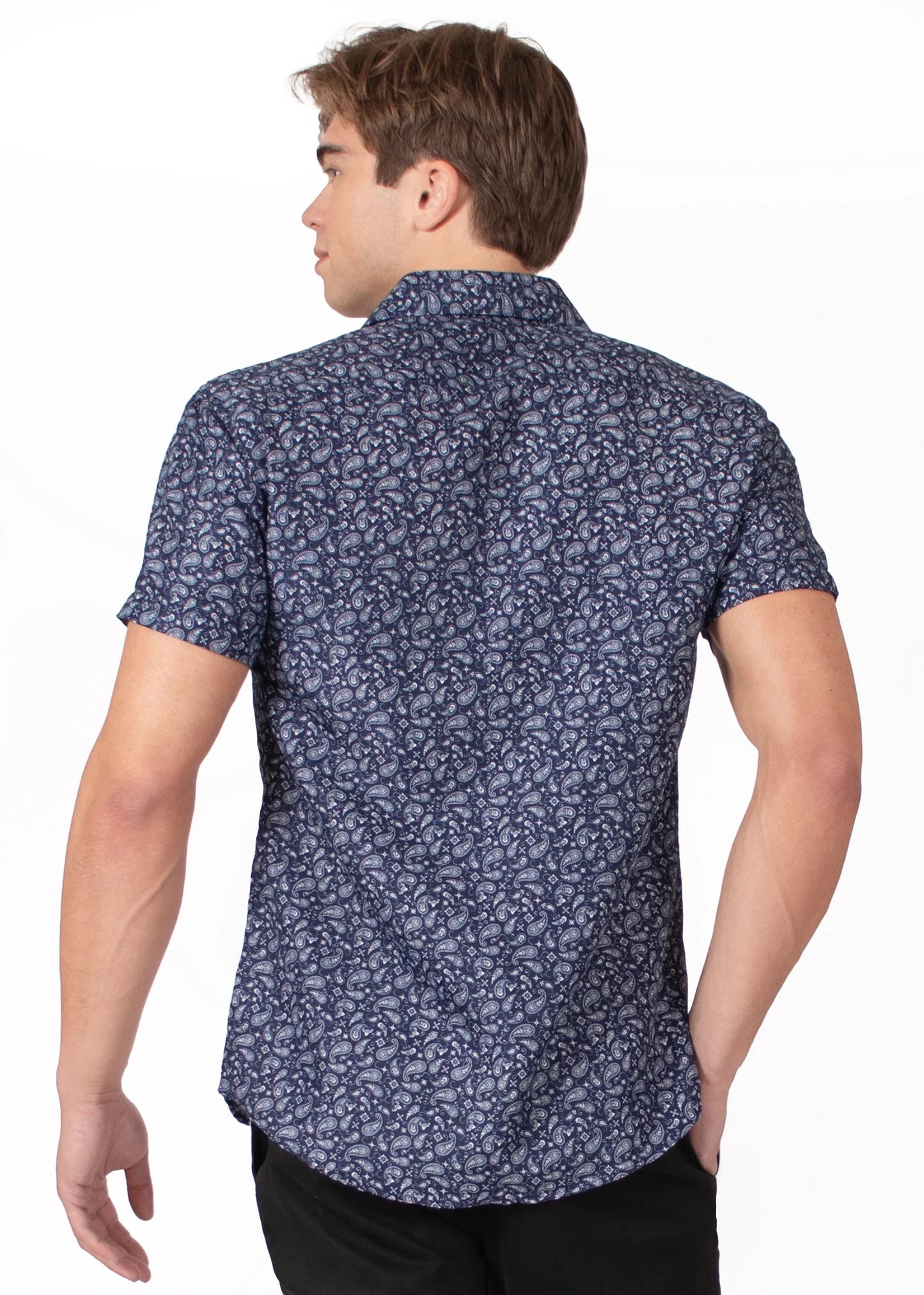 Bespoke bc collection button up dress shirt. Abstract vortex
