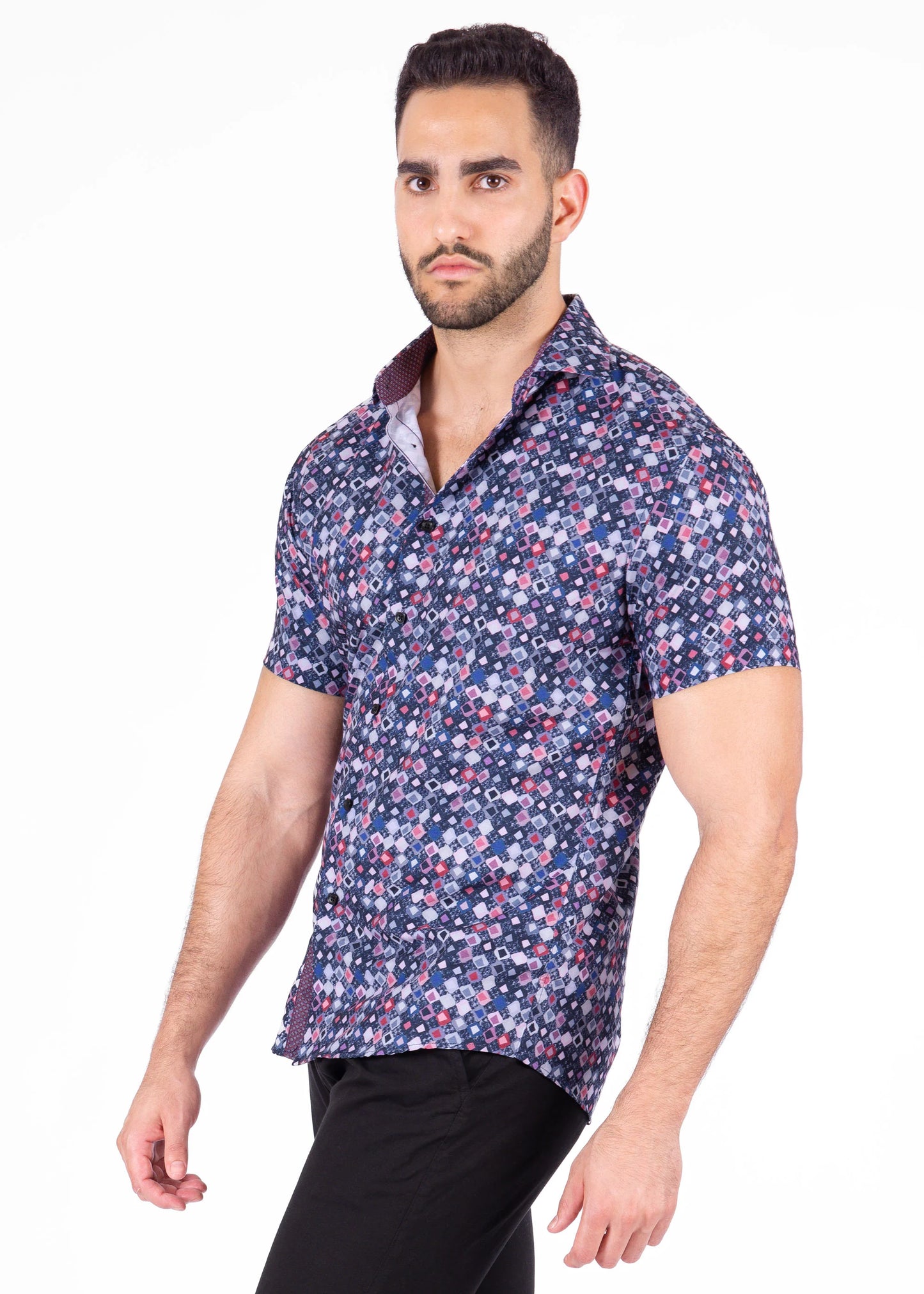 Bespoke bc collection button up dress shirt. Gemstones