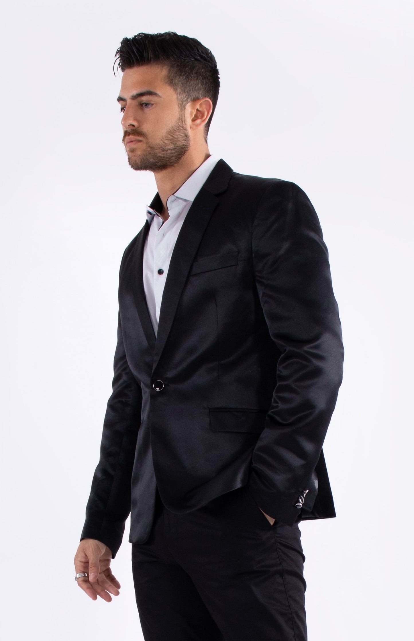 Bespoke Moda Black Satin finish Blazer