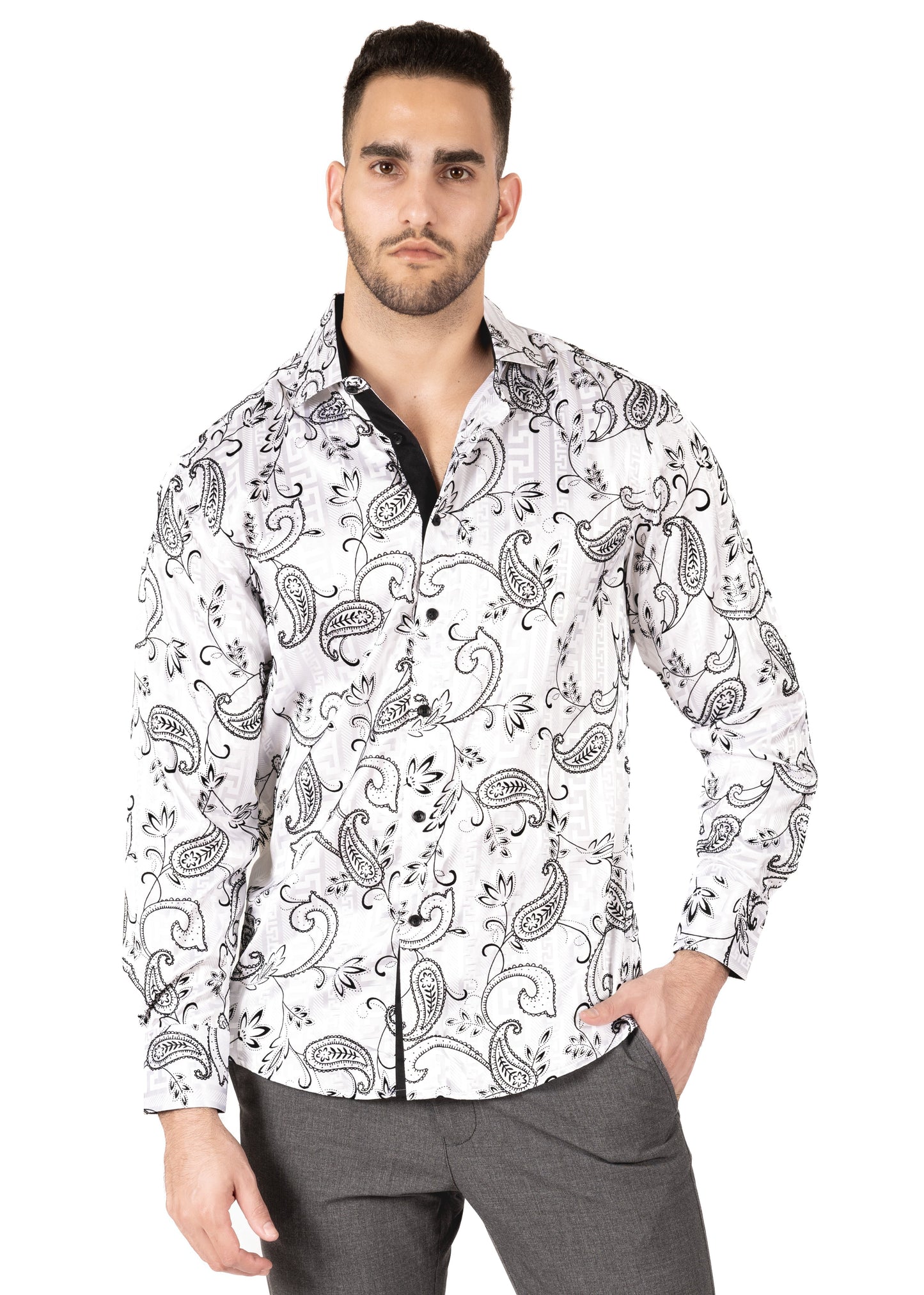 Bespoke Moda Mediterranean Essence White Long Sleeve Dress shirt