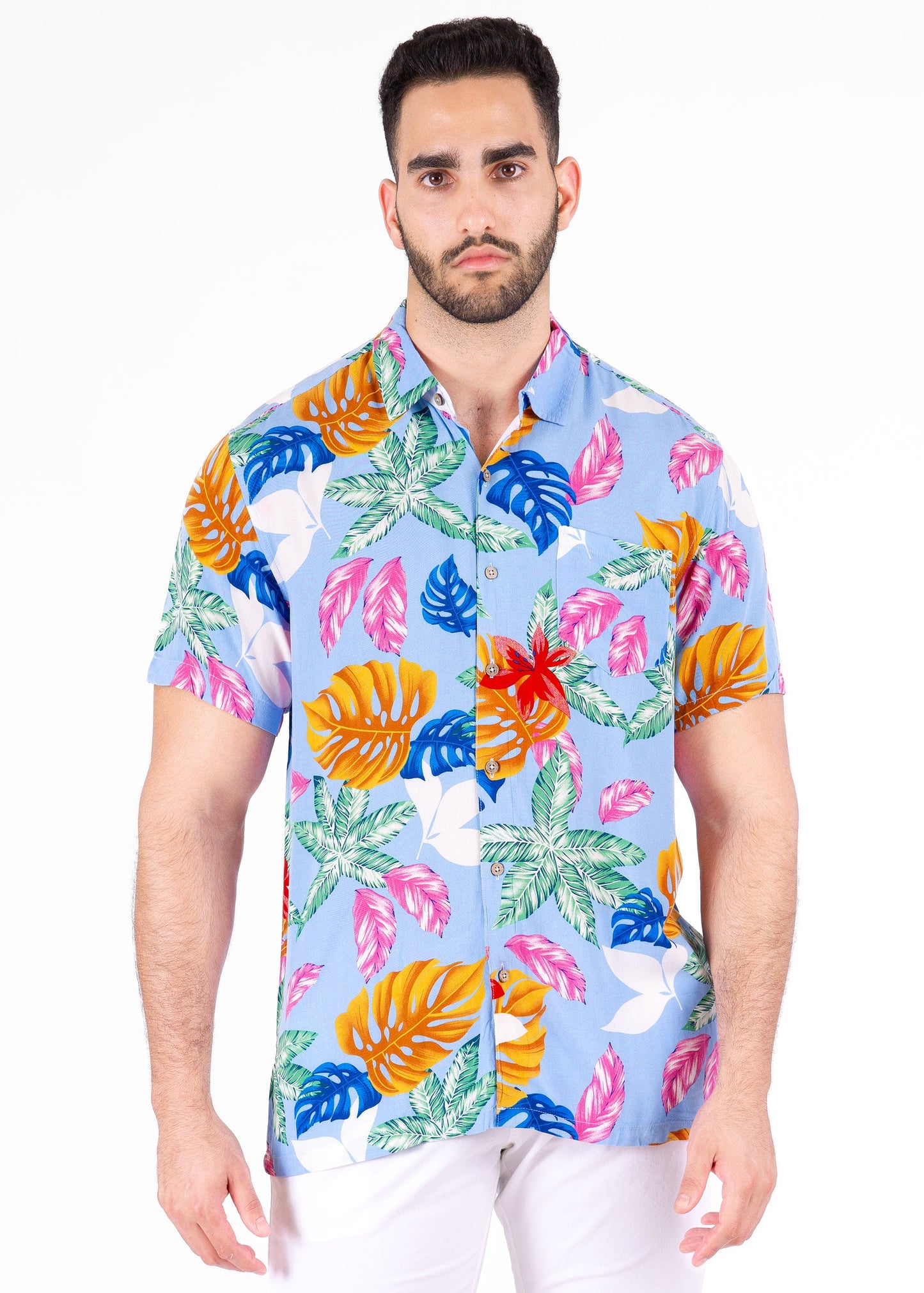 Bespoke short sleeve dress shirt. Beachfront