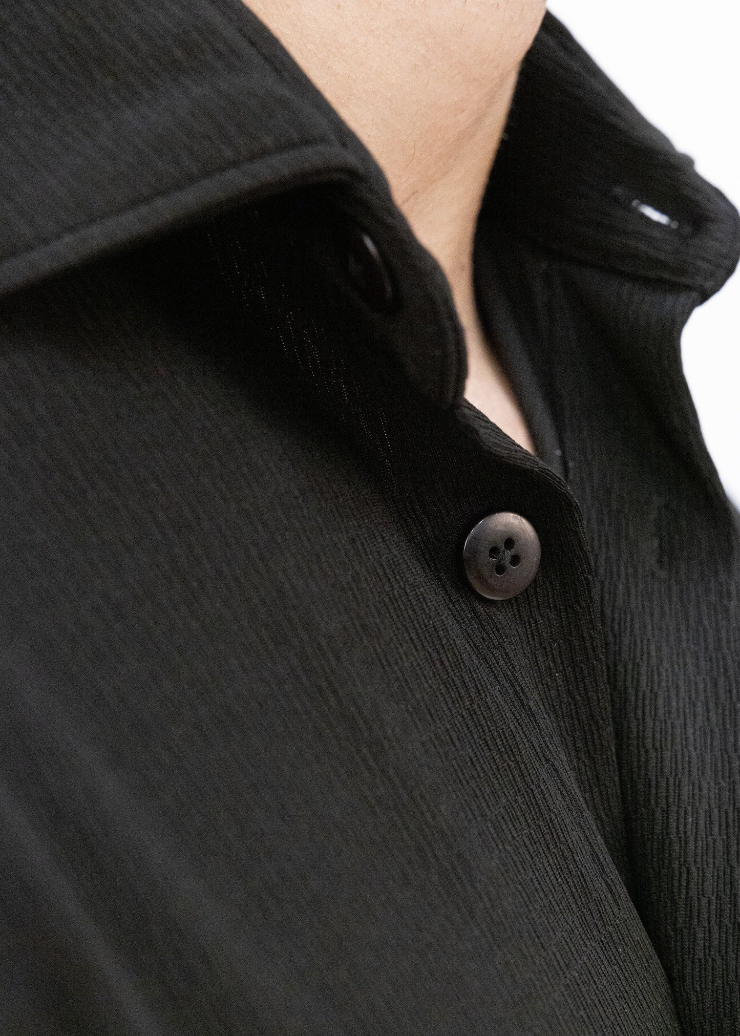 Bespoke textured Long Sleeve Dress shirt - Black