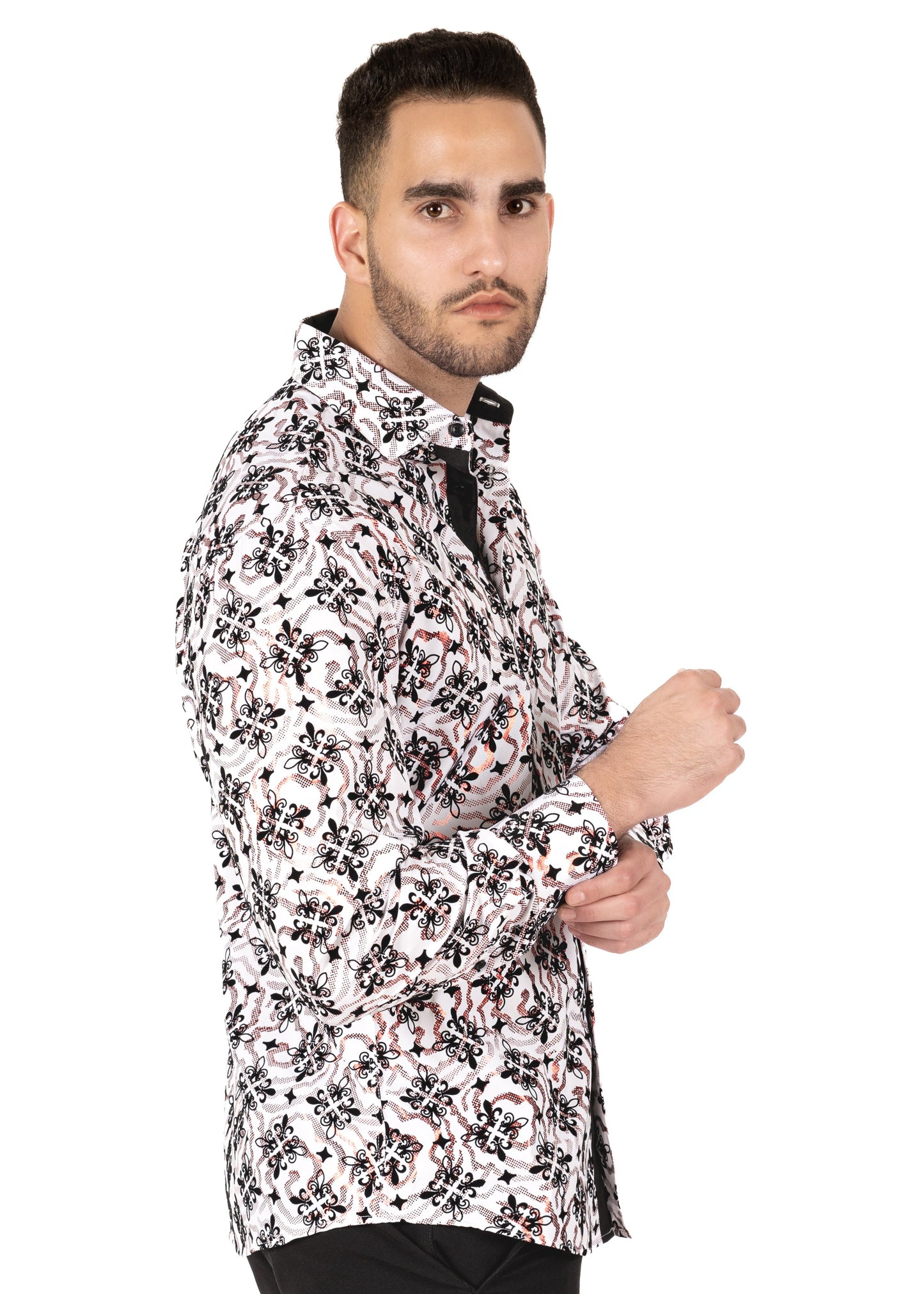 Bespoke Colonial Crest Long Sleeve Dress shirt - White