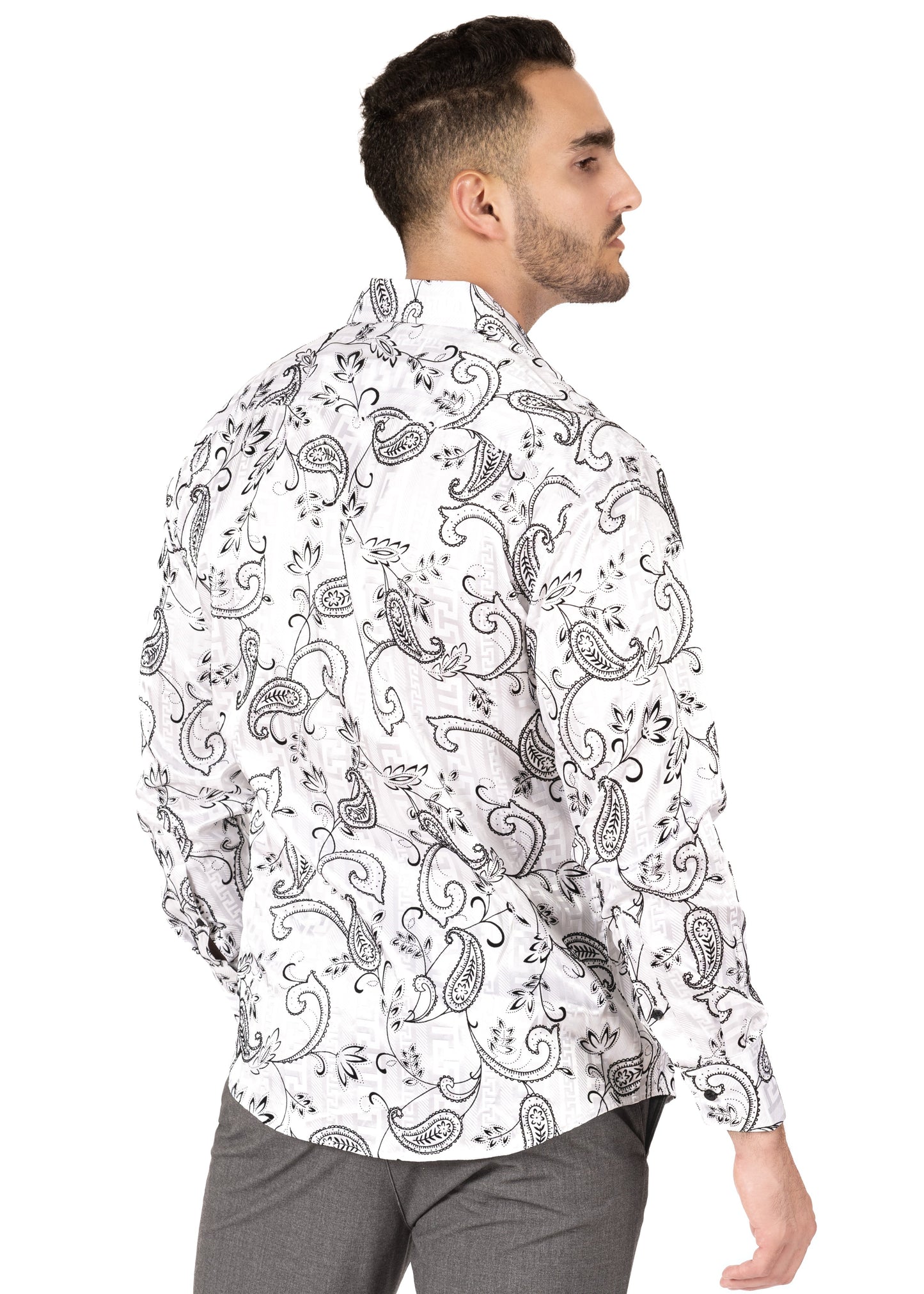 Bespoke Moda Mediterranean Essence White Long Sleeve Dress shirt