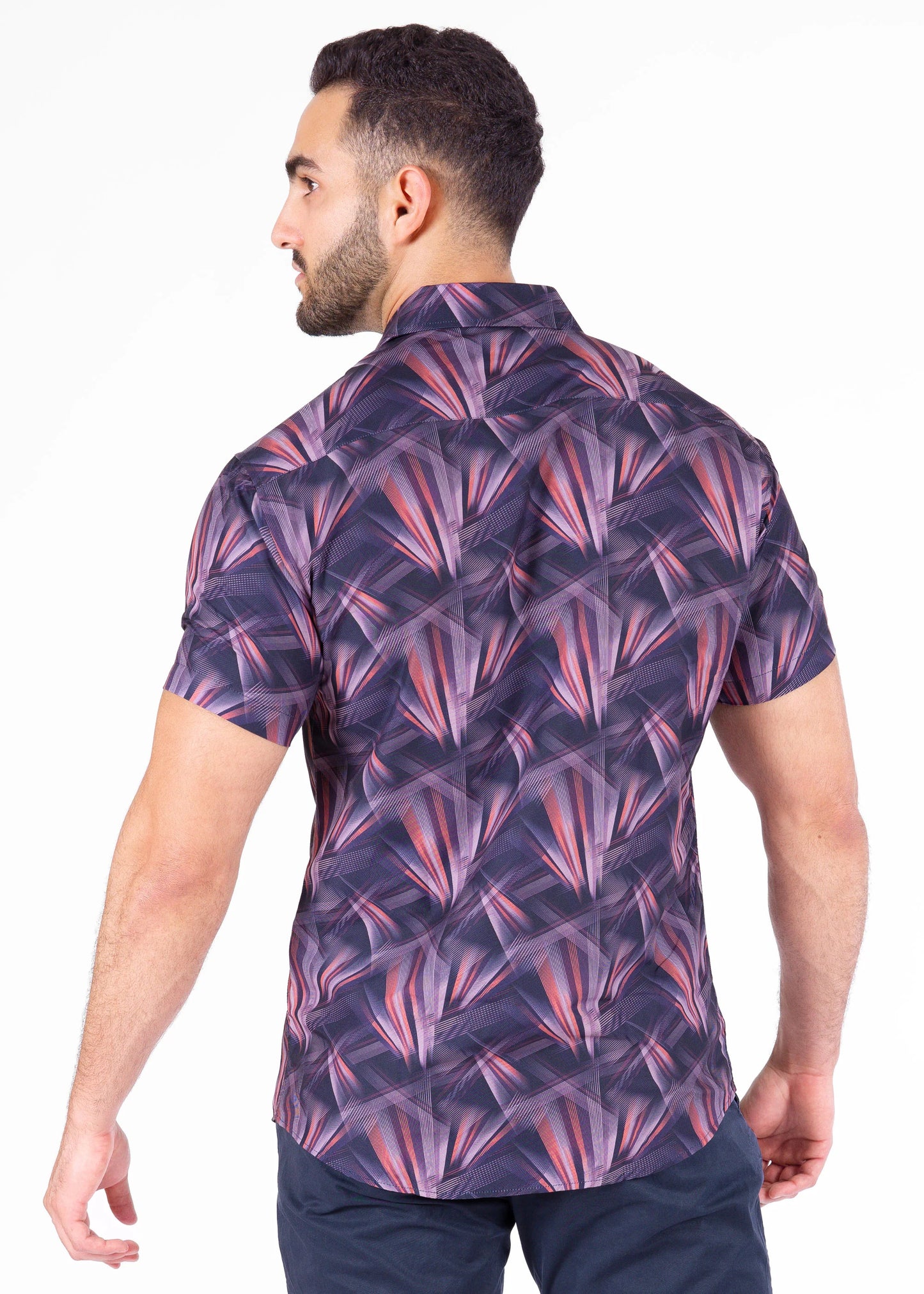 Bespoke bc collection button up dress shirt. Reflection pink