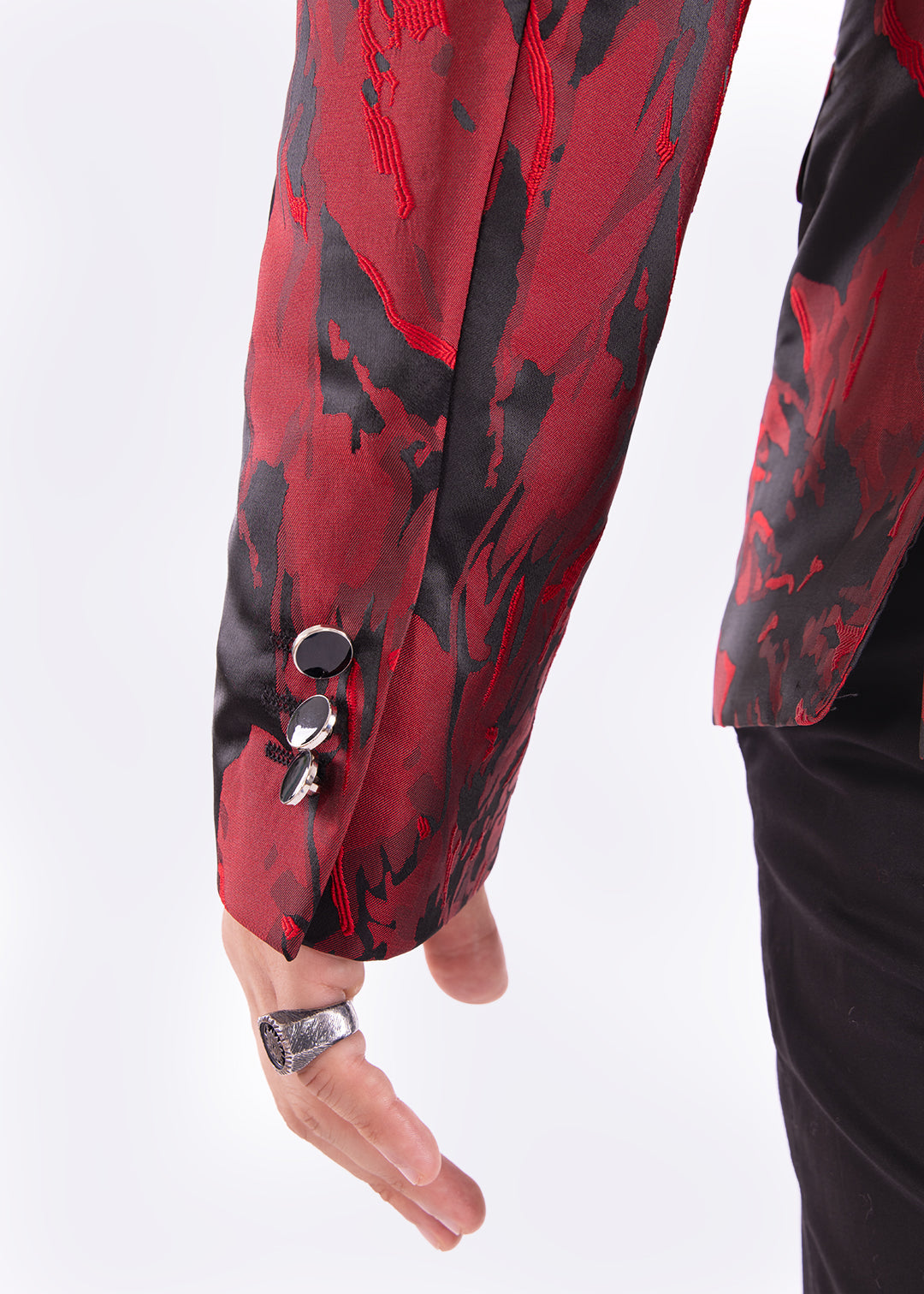 Bespoke Moda Red Floral Blazer