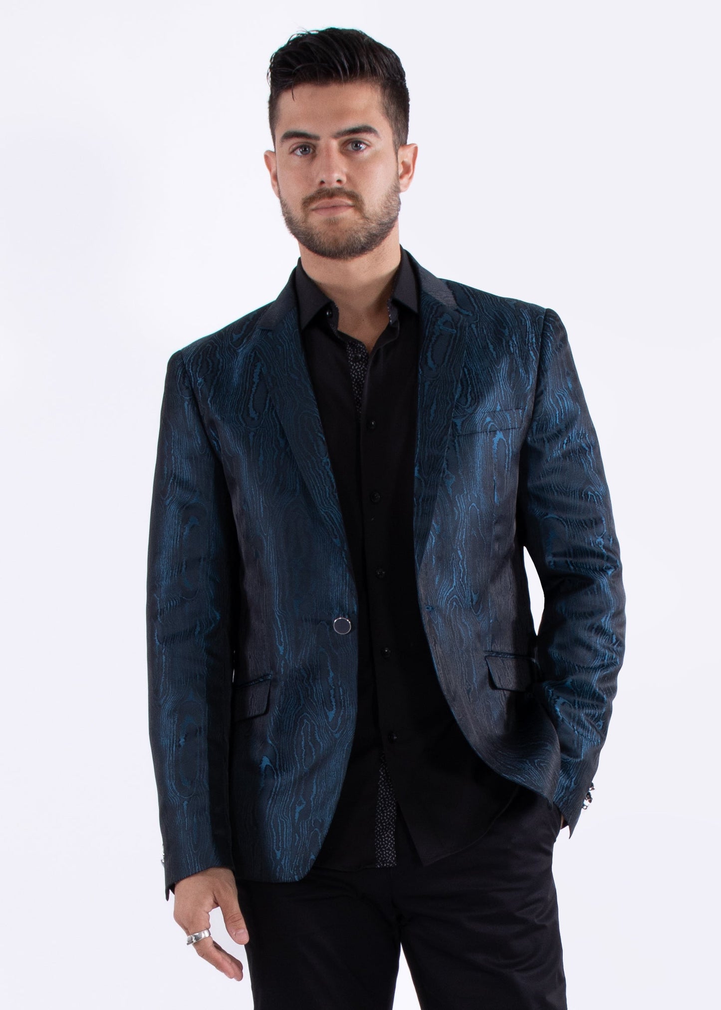Bespoke Moda Blue Green Python Blazer