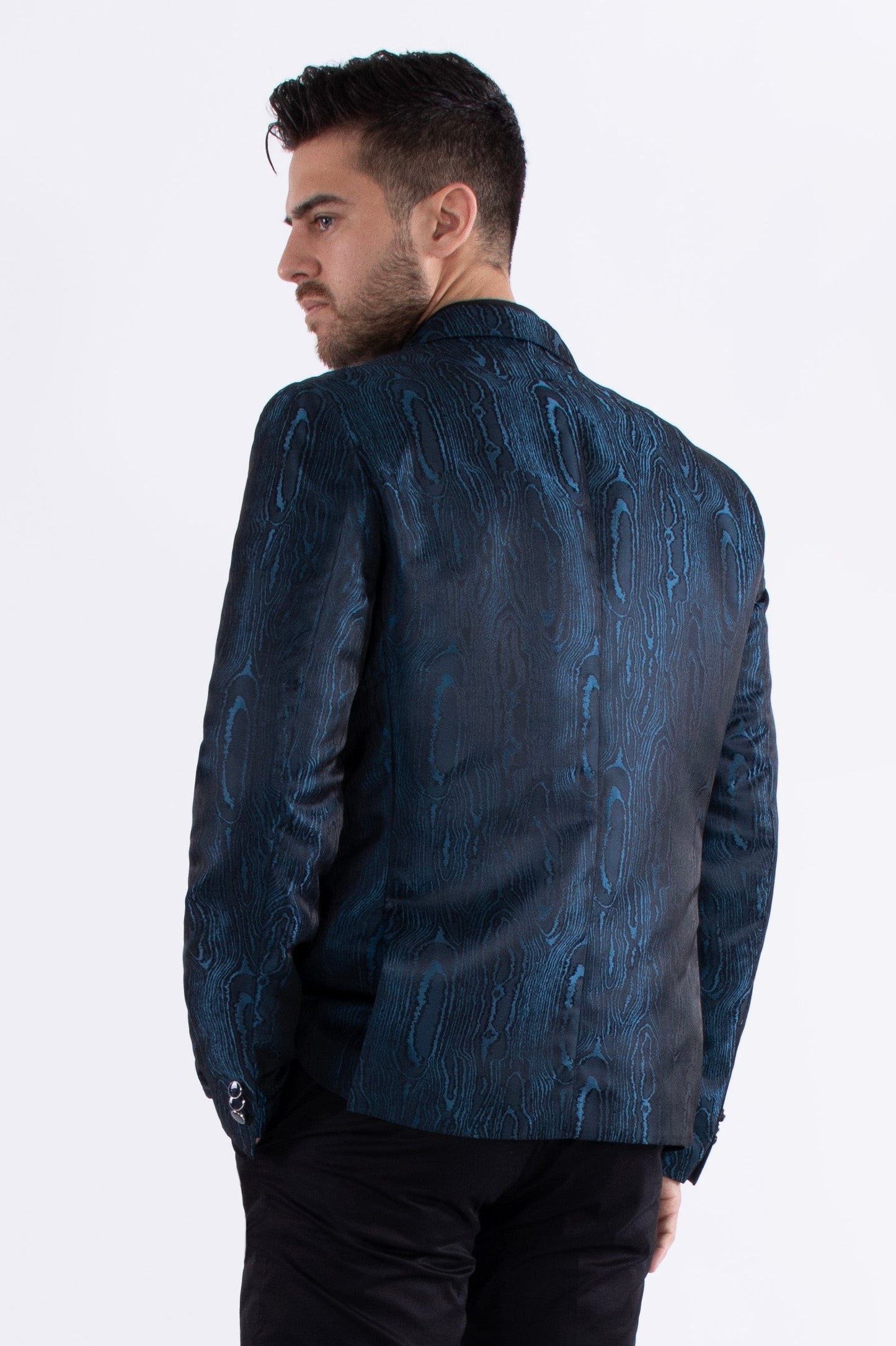 Bespoke Moda Blue Green Python Blazer