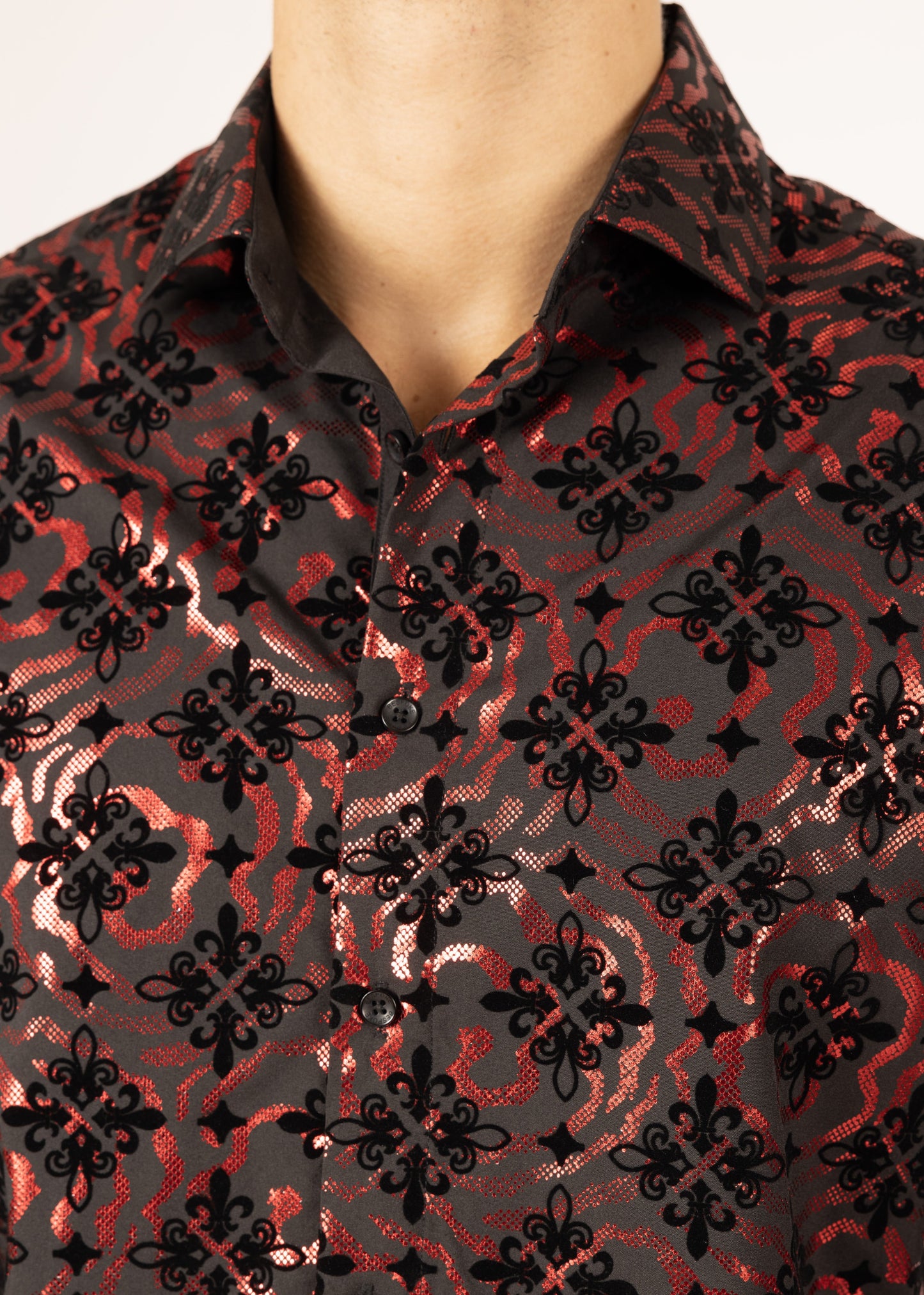 Bespoke Colonial Crest Long Sleeve Dress shirt - Black