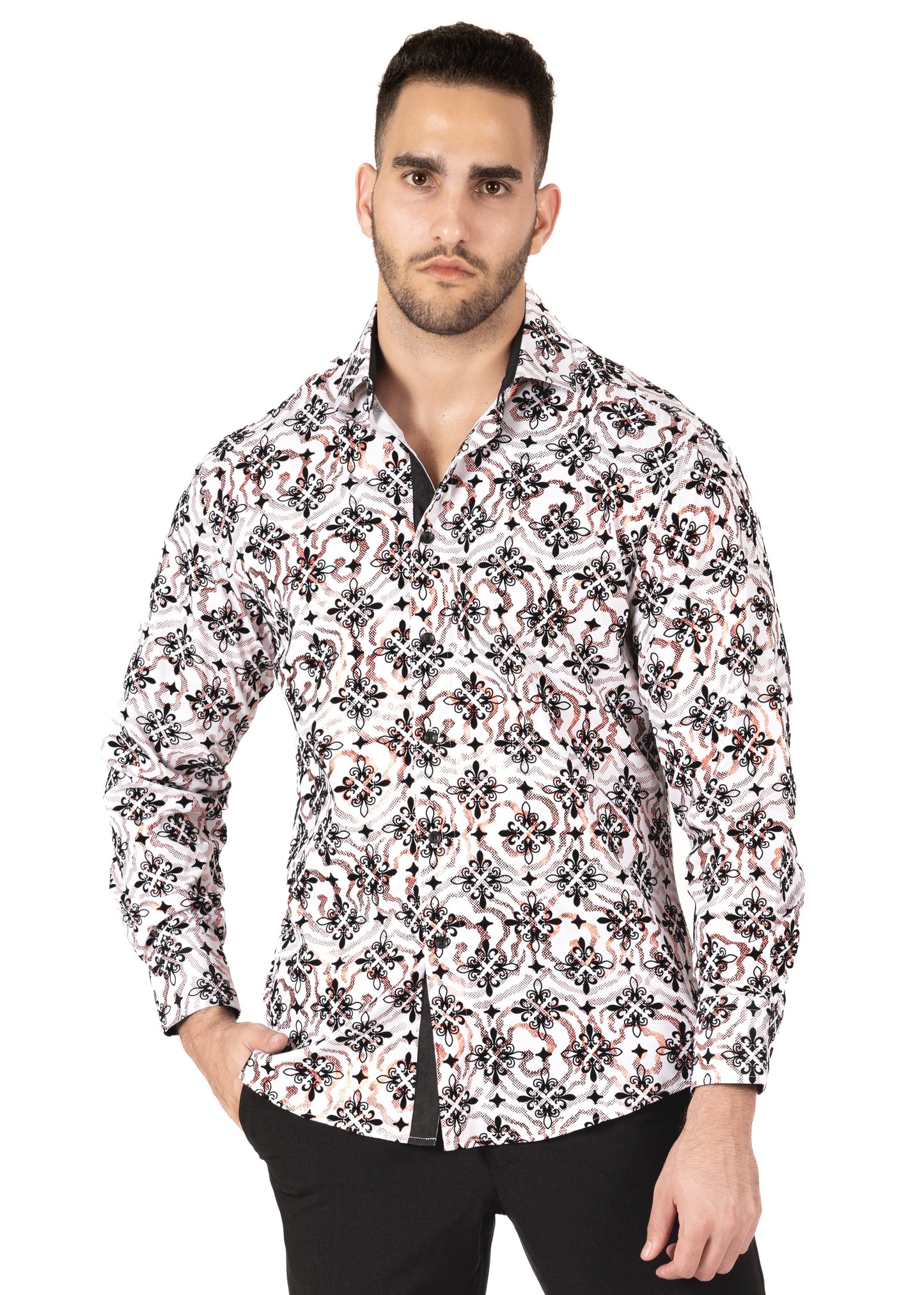 Bespoke Colonial Crest Long Sleeve Dress shirt - White