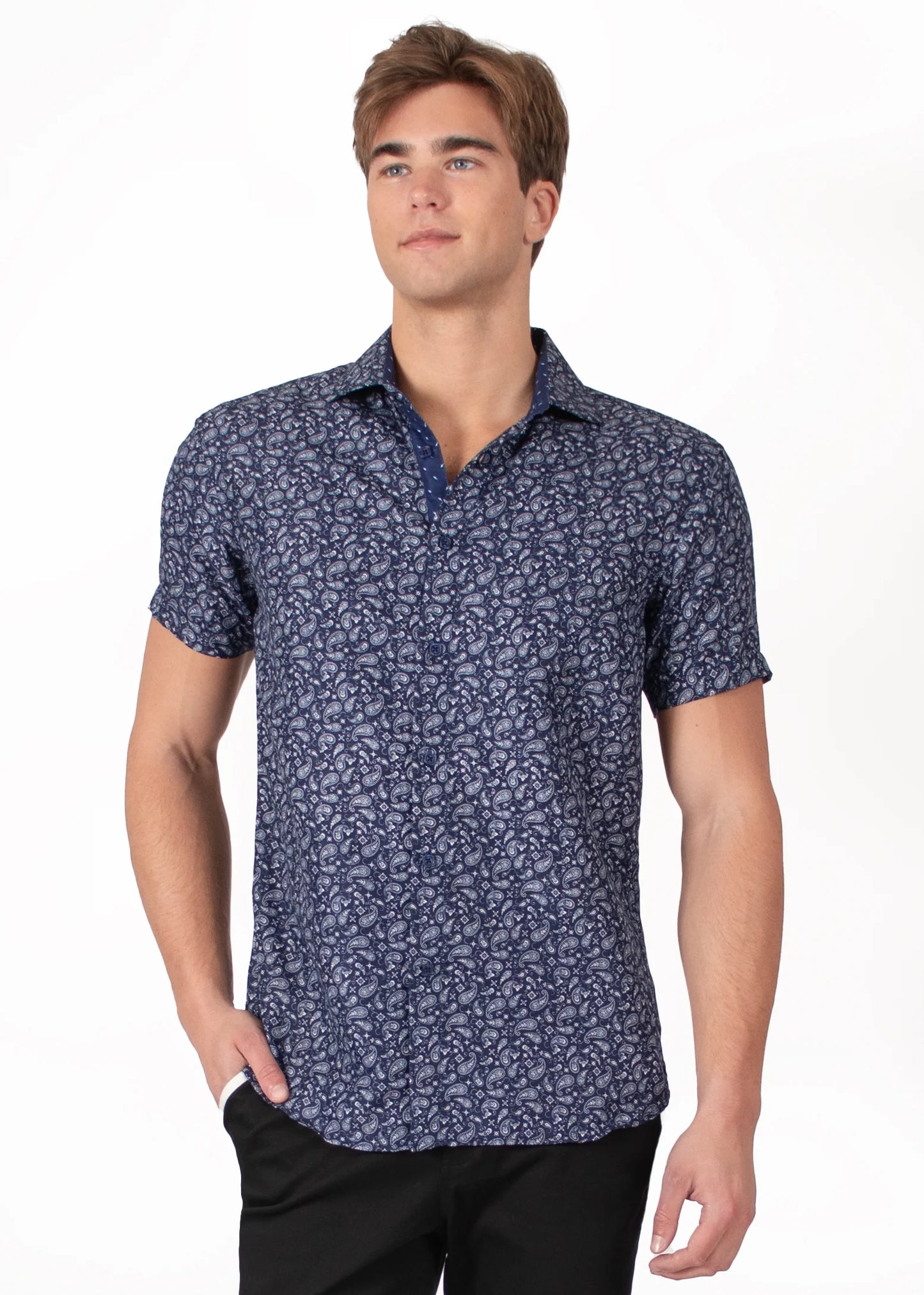 Bespoke bc collection button up dress shirt. Abstract vortex