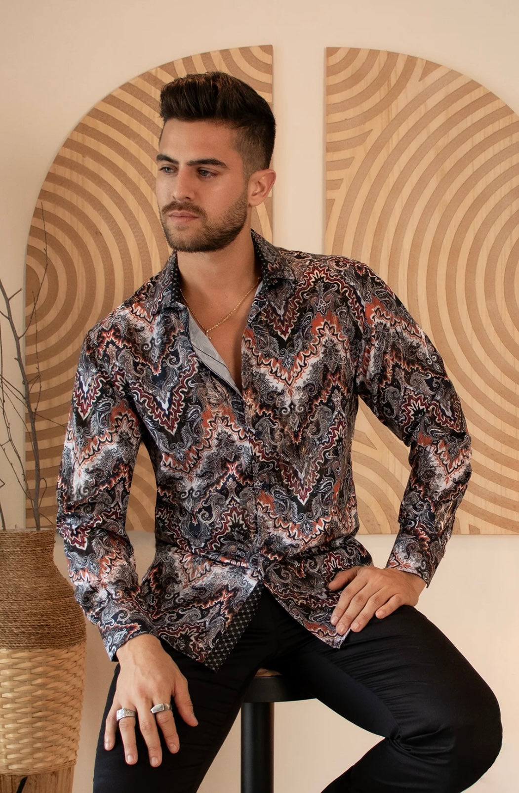 Bespoke Moda long sleeve button up dress shirt. Autumn shin