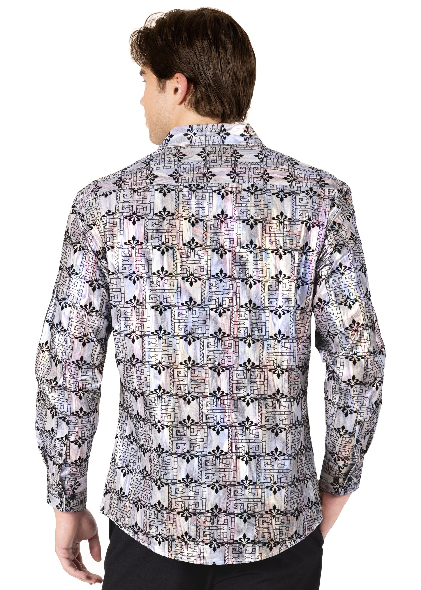 Bespoke Architectural Aesthetic Iridescent Long Sleeve Dress shirt