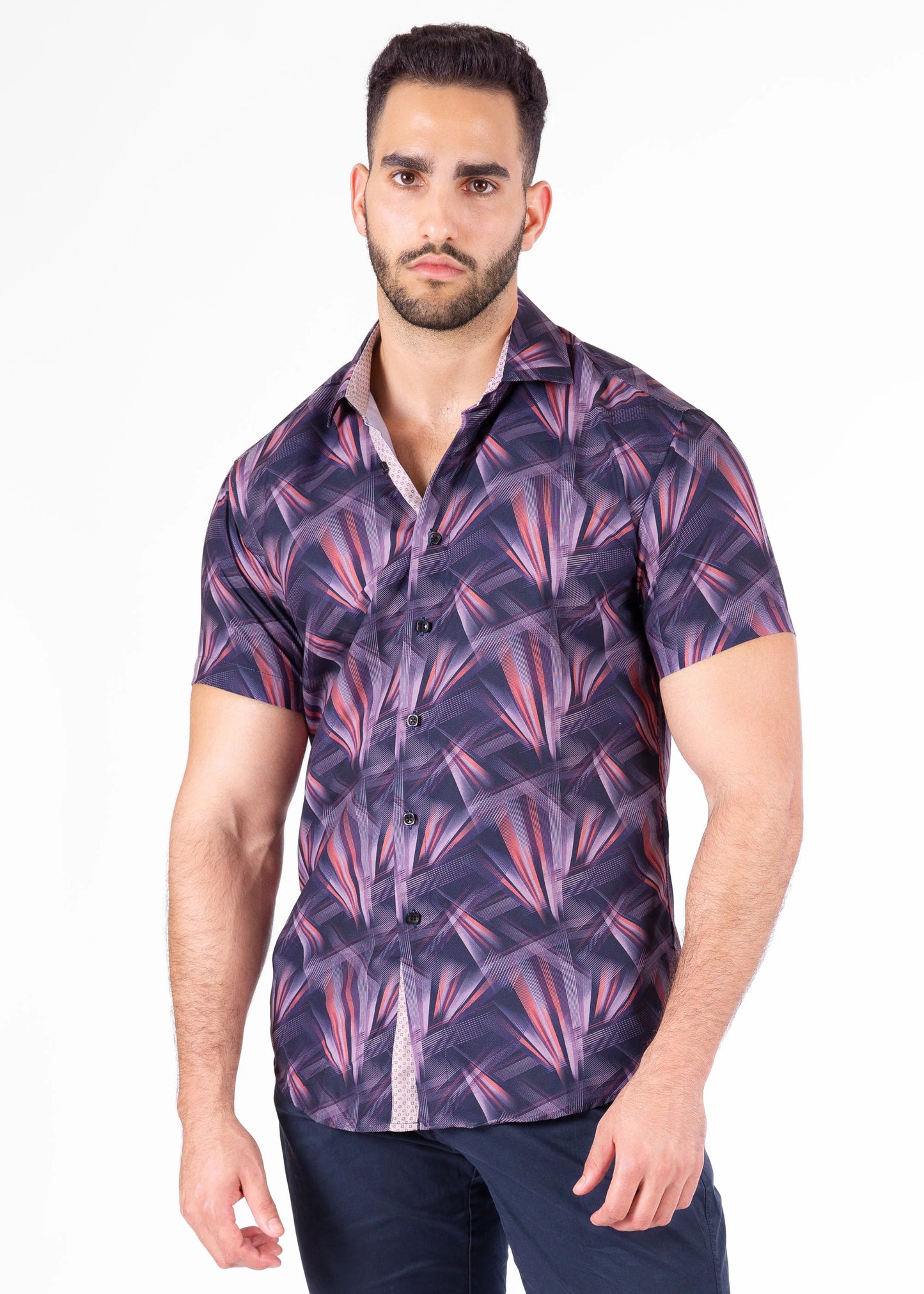 Bespoke bc collection button up dress shirt. Reflection pink