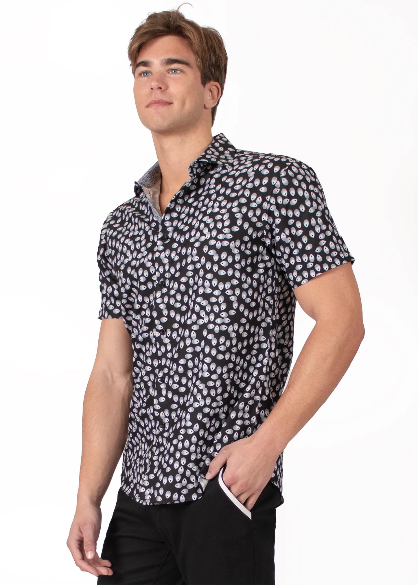 Bespoke bc collection button up dress shirt. Rhythm black